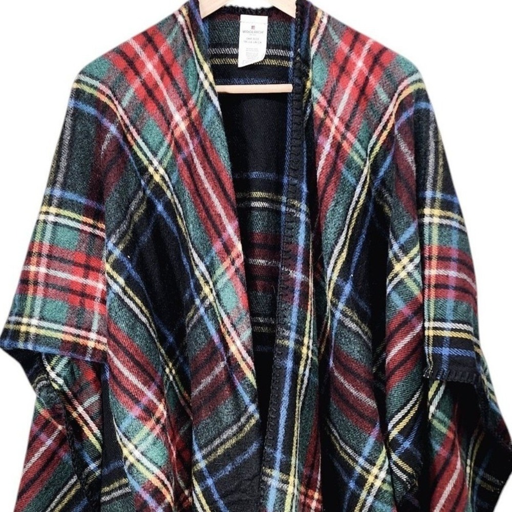 Woolrich Poncho Women One Size‎ Multicolor Plaid HLM0131S Wrap Cape Shawl